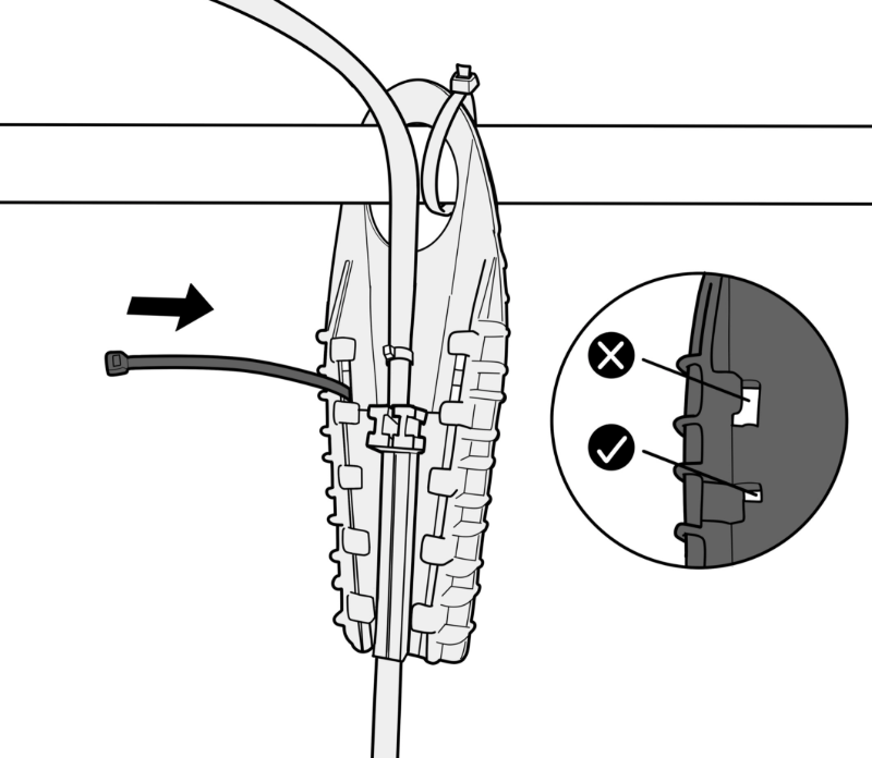 Cable hanger with integrated strain relief
